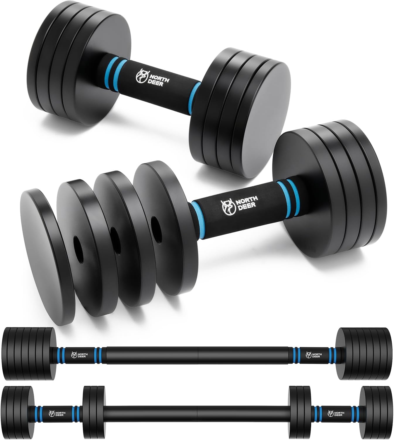 Nuobell Adjustable Dumbbells 2 - 32 kg (ATX Edition) - Fitness Seller Nuobell Adjustable Dumbbells 2 - 32 kg (ATX Edition) - Fitness Seller